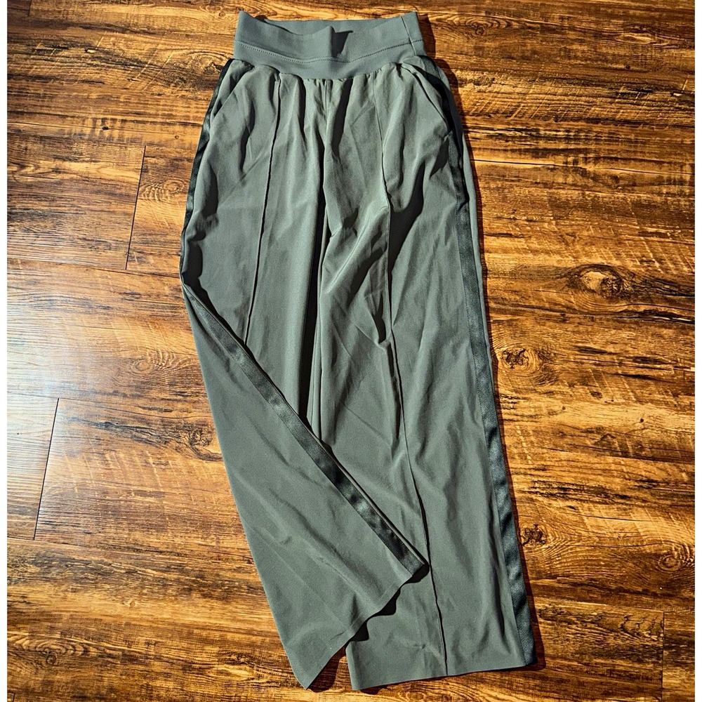 Athleta Nolita Green Wide Leg Pull On Stretch Pocket Pants Women's 0P Petite